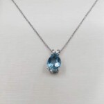 14kw Blue Topaz Pearshape Pendant e1573527445410