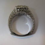 14kw Diamond Engagement Ring with round and baguette Diamonds4