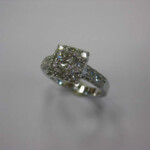 14kw Engagement Ring Round Diamonds Throughout