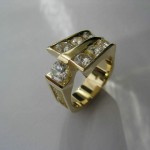 14ky Mens Channel Ring