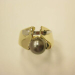 Tahitian Pearl 2 tone Ring